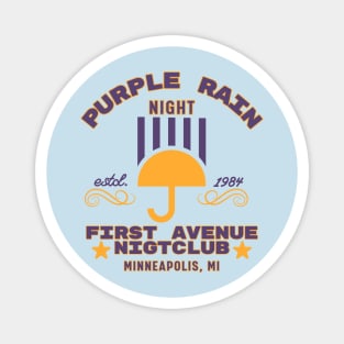 Purple rain night Magnet